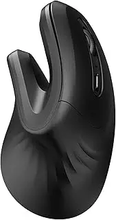MOJO Perfect Grip Dual Mode Silent Vertical Mouse - Wireless Optical Ergonomic Mouse w/Adjustable Sensitivity (Bluetooth + 2.4 GHz Wireless)