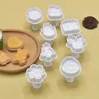 Santa Claus Cookie Cutter Christmas Mini Cookies Kit Cutters Set for Diy Baking