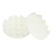 2pcs Buffing Sponge Pads 5" Polishing Wheel Waffle Finishing Grip Pad, White