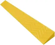 Threshold ramp 5 cm high, environmentally friendly material, wheelchair access ramps, non-slip sidewalk ramp for vehicles, suitable for wheelchairs, scooters (yellow, 100 x 10 x 3 cm)