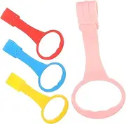 Totority 4pcs Baby Bed Stand up Rings Infant Crib Pull Rings Safety Stand Toddler Tools Vibrant Colors Plastic Material
