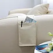 Couch Chair Armrest Storage Bag， Armchair Remote Control Holder Sofa Caddy Organiser Armchair Organiser Armrest Organiser Sofa Remote Control Holder(White)