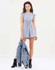 DAZIE SKY HIGH BABY DOLL WOMENS PLAYSUIT SZ 16 BNWT FREE POST (H9