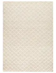 [Miss Amara] Piper Diamond Bleached Jute Rug in Ivory