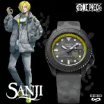 【SEIKO 精工】5 SPORTS X ONE PIECE 航海王聯名限量機械錶-香吉士女王節(4R36-11Z0Y/SRPH69K1)