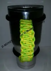 Paracord Handle for 40oz, 30oz or 20oz YETI, SIC, Ozark, Rtic Day Glow Color