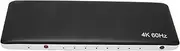 7x1 HDMI 2.0 Splitter, 7 in 1 Out HDMI Switcher Support 4K@60Hz UHD 3D with Remote Control, HDMI2.0, HDCP 2.2, 7 Ports HDMI Video Switcher Selector (UK Plug)