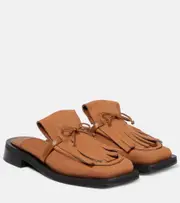[Gia Borghini] Gia Borghini GIA/RHW Rosie 40 linen slippers AU 6 neutrals