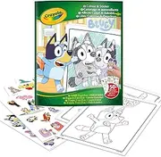 Crayola Color & sticker Book, Bluey, Themed Line Art Pages, Includes Stickers, Perfect for Kids on the Go