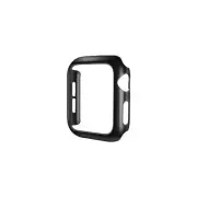 Worryfree Gadgets Bumper Case with Screen Protector for Apple Watch Chrome Black