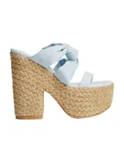 Open-toed set and wedge sandals 38.5,36.5 Nude