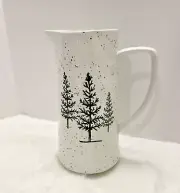 Potters Studio Winter CHRISTMAS Pine Tree Ceramic Pitcher