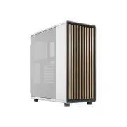 Fractal Design North Chalk White - Genuine Oak Wood front - Mesh side panels ...