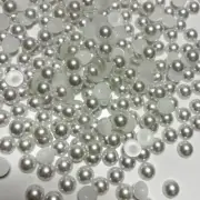 600PCS Flat Back Half Pearls 10mm White Half Round Flatback Pearls Gems Beads...