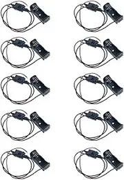 HRSYYL10pcs 23A Battery Holder with On/Off Switch 12V A23 Battery Holder Wire Leads for Remote Control Car Electronics