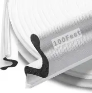 100ft Kerf Door Weather Stripping - V-Shaped Soundproofing Seal for Doors