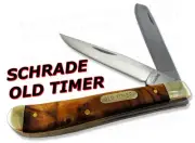 Schrade Old Timer Gunstock Trapper Ironwood Knife 94OTW