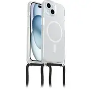 OtterBox React Necklace MagSafe Apple iPhone 15 (6.1') Case Stardust (Clear Glitter) - (77-93595), DROP+ Military Standard,7 Years Warranty 77-93595