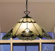 Tiffany Style Hanging Ceiling Lamp Stained Glass Pendant Modern Chandelier 16 in