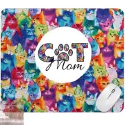 Cat Mom Computer Non Slip Custom Mouse Pad Handmade