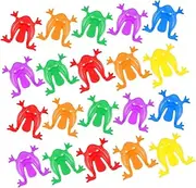 NAMOARLY Finger Pressing Frogs 20pcs Jumping Frogs Toys Plastic Boys and Girls Toys Jumping Animal Toys