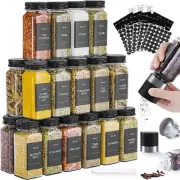 Spice Jars, 24 Pcs 4Oz Spice Jars with Label, Glass Jars with Shaker Lids, Spice