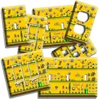 RETRO SUPER MARIO LEVELS LIGHT SWITCH OUTLET WALL PLATE HERD GAME ROOM ART DECOR
