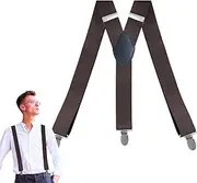 [Generic] Adjustable Elastic Suspenders | Elastic Adjustable Heavy Duty Suspenders | Elastic Adjustment Function Heavy Duty Suspenders for Casual Occasions, Business Meetings, Formal Occasions