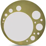 Antique Style Round Decorative Wall Mirror in Brass