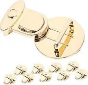 Veemoon 10pcs Round Mortise Locks Bag Hardware Handbag Hardware DIY Purse Locks