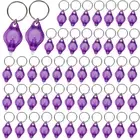 100X UV Flashlight Mini Keychain LED Torch Light Blacklight Key Ring Lights US