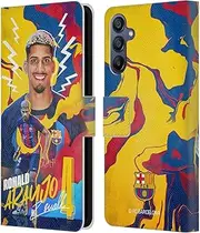 Head Case Designs Officially Licensed FC Barcelona Ronald Arajo 2022/23 First Team Leather Book Wallet Case Cover Compatible with Samsung Galaxy A15