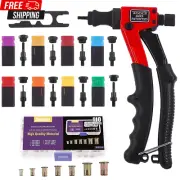 120Pcs Hand Rivet Nut Riveters Tool with 8Pcs SAE & Metric Mandrels M3, M4, M5,