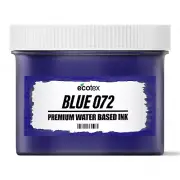 EcoBlue 072 Water-Based Fabric Screen Printing Ink - 8oz. Soft Silk Screen Ink f