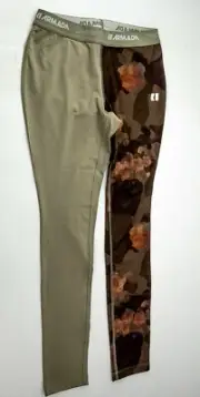 Armada Haven Pants Baselayer Women's Medium Rosewood Green Floral Bottom