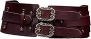 [STARTIST] Womens Leather Corset Belt Underbust for Dress Cosplay Blouse Pants