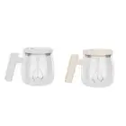 2Pcs 400ML Self Stirring Mug Electric Stirring Coffee Cup Glass Inner Tank7488