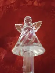 Clear Angel Tree Topper for Ceramic Christmas Trees. Large Stem