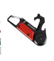 SWISS TECH 6 IN 1 Pocket Multitool Carabiner Mini Saw EDC Hand Tools /w Box Red