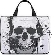 Laptop Case Sleeve Shockproof Computer Carrying Bag Simple Skull Graphic Laptop Bag Tote Lightweight Notebook Case Cover Traveling Briefcase Handle Bags for Travel Business 13inch