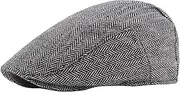 [NociHah] Men's Flat Cap Newsboy Hats Herringbone Tweed Cabbie Hats for Men Tweed Ivy Irish Driving Hats Gatsby Hat