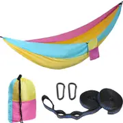 Nevenka Camping Portable Hammocks with 2 Tree Straps for Travel Beach Backyard-3ColorPink