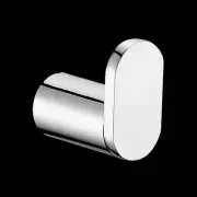 Bathroom Round S 304 Stainless Steel Single Robe Hook Chrome Wall Mounted