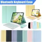 For iPad 5/6/7/8/9th Gen Air 3 4 5 Pro Smart Case Bluetooth Keyboard Mouse Cover