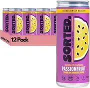 SORTED. Passionfruit Prebiotic Soft Drink | Boosts Gut Health | High-Fibre, 99.9% Sugar-Free, Low Carb, Low Calories | 12x250ml Cans