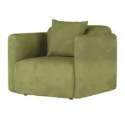 Vestalia Single Seater Upholstered Velvet Sofa