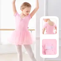 在飛比找蝦皮商城精選優惠-女童芭蕾舞緊身衣芭蕾短裙舞蹈服兒童兒童芭蕾舞緊身衣短袖芭蕾舞