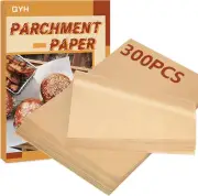 QYH 300 Pcs Parchment Paper Sheets for Baking, 8x12 Inches Unbleached Precut Air