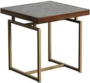 Coffee Table Square Wood Side Table Home Retro Decorative Corner Several Living Room Sofa Side Metal Frame End Table Bedroom Bedside Table Center Table for Living Room Furniture