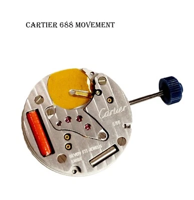 Cartier Watch Quartz Movement 688 Date at 3 Position, Two Hands. Geniune